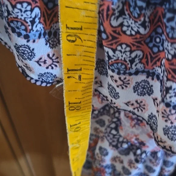 Boho Floral Print, Festival Bouse, Fairy, Semi Sheer, Whimsigoth, Angel sleeves - Picture 12 of 14